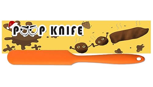 FunisFun Poop Divider Knife Silicone Spatula Prank Funny Gag Gifts for Christmas, White Elephant Gift Exchange
