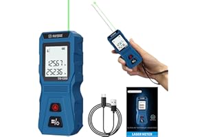 SG SURGOAL Mini Green Laser Distance Meter 262Ft – Rechargeable Digital Measuring Tool with USB Type-C, Area/Volume Modes, Max/Min, ±3mm Accuracy, Pocket-Sized Compact Design