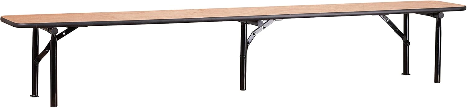 Flash Furniture 72'' x 12'' x 12'' Bar Top Riser with Black Legs