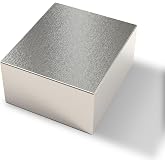 Strong Rare Earth Magnet 2x2x1'' N52 Grade Industril Magnet 550LB/250KG Neodymium Block Magnets Silver Color