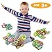 Magnawow 54-Piece 3D Magnetic Tile Building Blocks - Storage Box Included - Durable Magnet Shapes - Educational Construction STEM Toy For Ages 3+