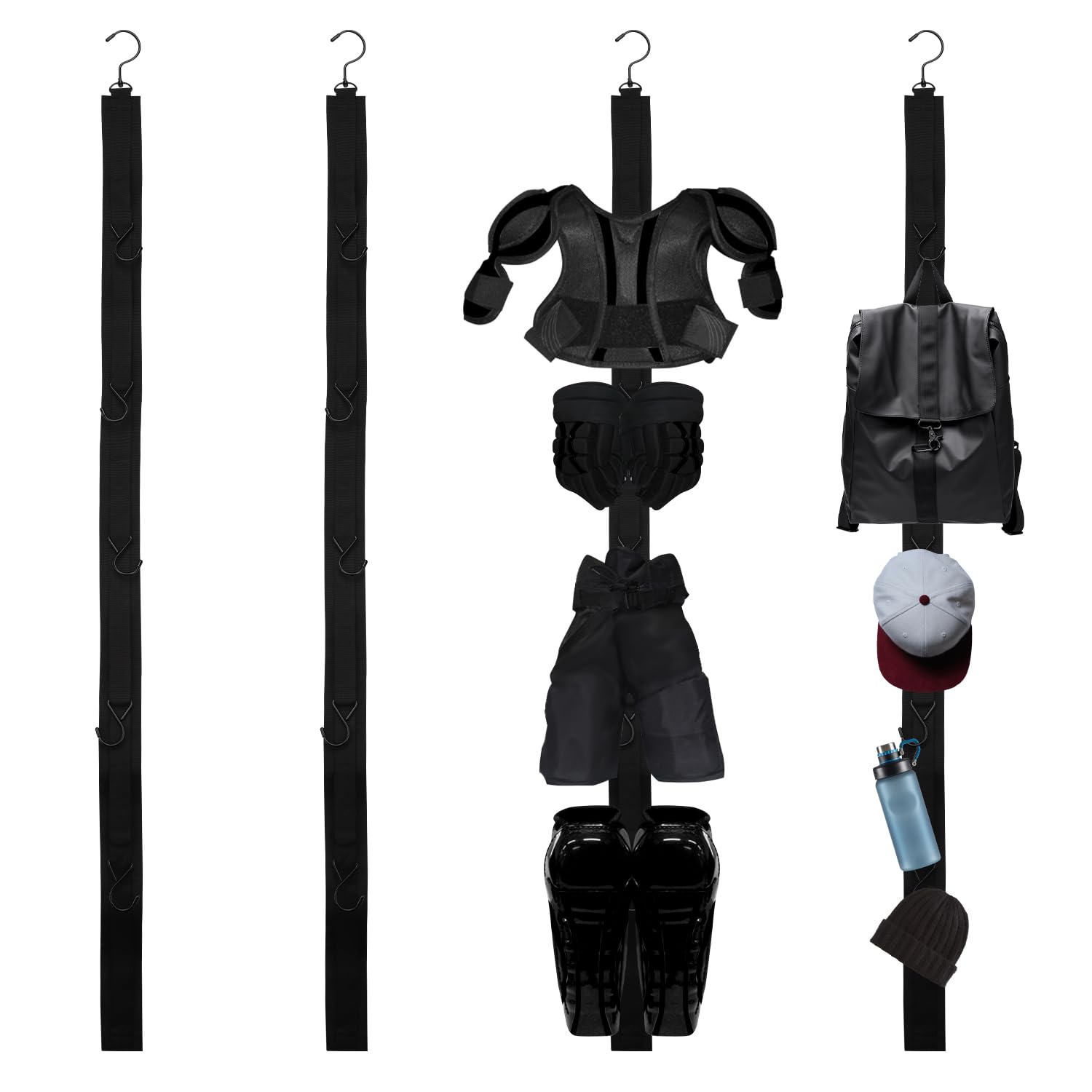 NQEUEPN 2pcs Hockey Equipment Drying Stands, 5-Hook Portable Hockey Gear Hanger Hockey Equipment Drying Rack Sports Gear Organizer for Ice Hockey Skating Baseball Football Home Bedroom