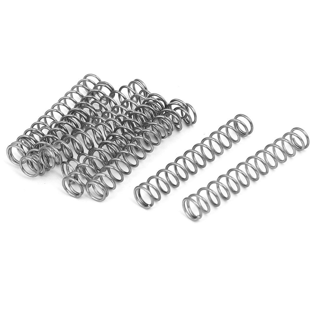 sourcingmap 0.8mmx7mmx45mm 304 Stainless Steel Compression Springs 10pcs