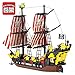 Enlighten Large Pirate Ship Boat With 8 Figures Black Pearl 870pcs Building Block--No Retail Box