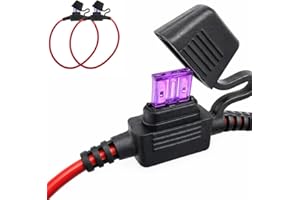 MGI SpeedWare 3AMP Mini ATM Blade Fuse with 18AWG Inline Fuse Holder Harness (2-Pack)…