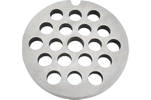 OUSTUE #8 Stainless Steel Meat Grinder Plate Discs Blades Compatible with Meat Grinders,Cutting Disks Heavy Duty (5/16 Hole Plate)