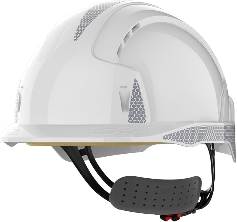 JSP Evolite Lightweight Safety Helmet CR2 Wheel Ratchet White EN 397 Ventilated
