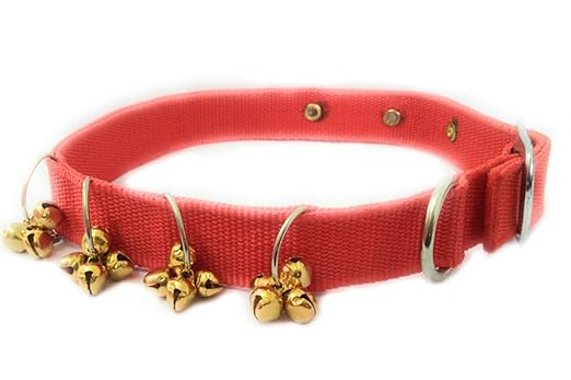 Sollar's Dog Collar with Bells, Red, Medium