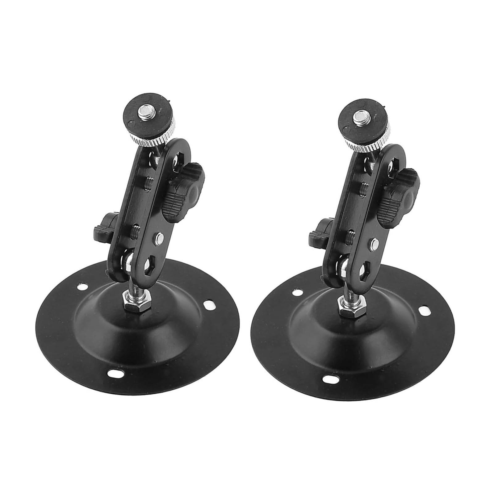 Toolzia 2Pcs Metal Ring Camera Mount, Wall Mount Cctv Camera Bracket Stand Holder (Black)