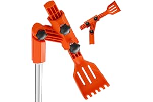 KINGLEV Gutter Cleaning Tools from The Ground, Multi-Angle Cleaner, Scoop & Brush & Mini Rake for rain Guard Cleaning and Leaf Removal from Gutter Guard