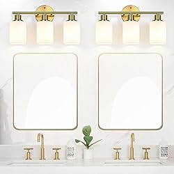 Zarbitta 3-Light Bathroom Light Fixtures, Brushed