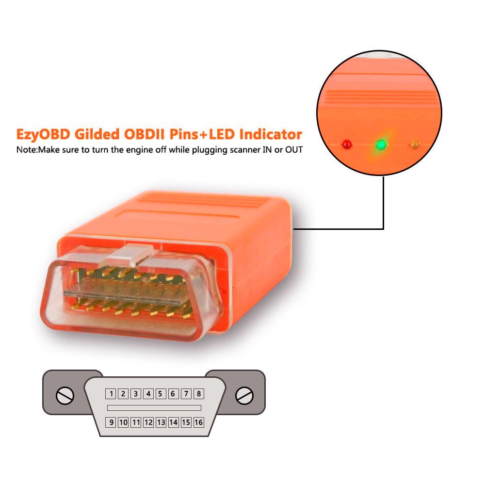 Obd2 Bluetooth Adapter OBD Scanner Auto Diagnose Scan Tool Android 4.0 Engine Fehlercode Leser VXDAS EzyOBD Powerful Than ELM327 Check TPMS/ Light/ Oil