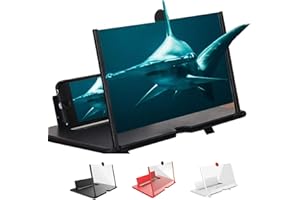 LELEBEAR Screen Magnifier 2021 Newest Version, for Movies, Videos, Gaming, Compatible with Most Phones (Black)