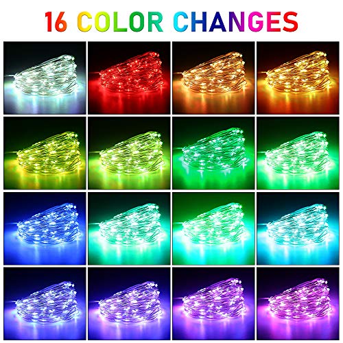 Cadena de Luces, Guirnalda de Luces con 16 Modos, Guirnalda Luces LED USB, 10m 100 LEDs Guirnalda de Luces con Control Remoto y USB, para Carnaval,Casa,Navidad,Boda,Halloween,Bares, Restaurantes