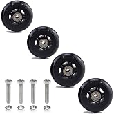 3" x 1" Chair Caster Wheels Office Chair Wheels Storage Cart Rolling Cart | 4Pcs 3 Inch PU Just Wheel for 66lb Mini Hand Cart, 1 inch Width, 75mm Plate Casters, Roller Wheel with Bearing