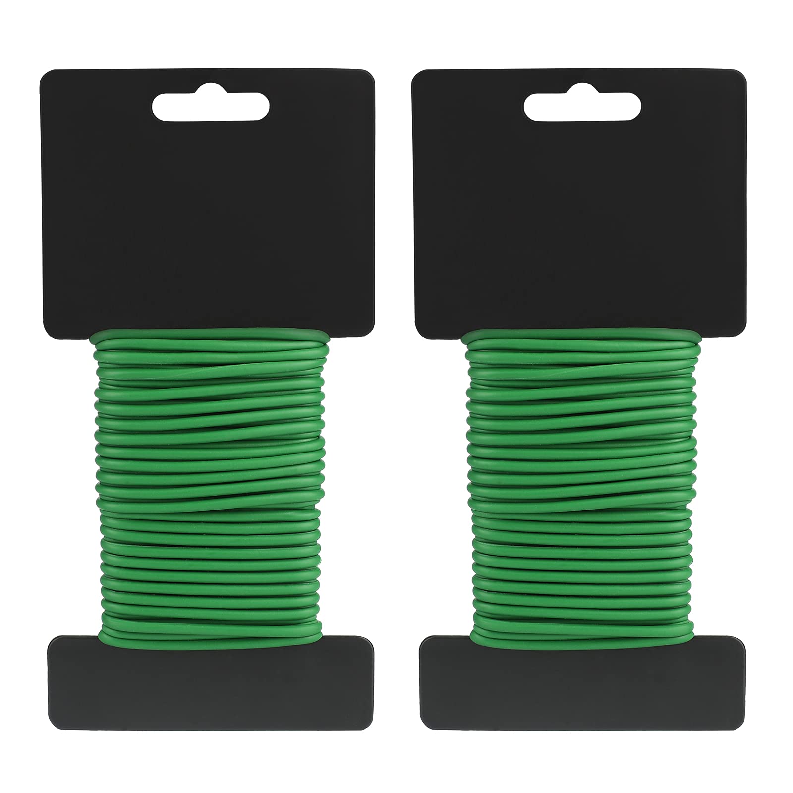 KINGLAKE 2Pcs x 8m Green Garden Soft Tie, 3.5mm Garden Flexible Wire Tie Plant Twist Wire Plastic Coated