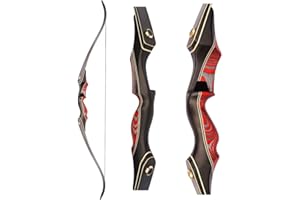 PMZ Recurve Bow and Arrow Set, Newset Professional Aldults Archery Hunting Bow Kit, 60'' Wooden Takedown Bow, for Youth Beginners to Advanced Outdoor Practice & Hunting, Right Hand, 20-60 lbs