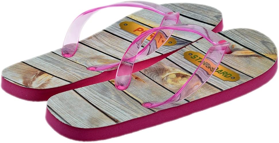 ladies pink flip flops