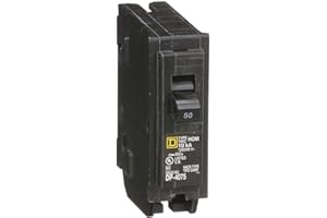 CAI - SQUARE D Square D Plug in Circuit Breaker, HOM, Number of Poles 1, 50 Amps, 120/240VAC, Standard