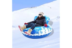 SUNSHINEMALL Snow Tube - 45 Inch Inflatable Snow Sled Snow Toys Sofa Shape for Kids and Adults Heavy Duty Inflatable Snow Tube Winter Outdoor Toys for Kids and Adults