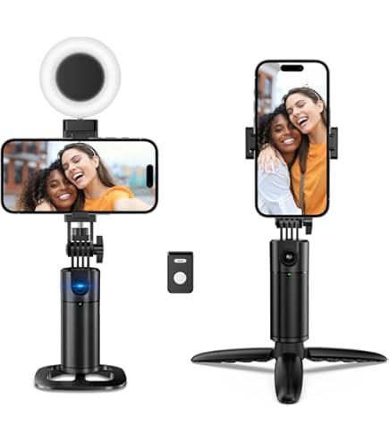 Trépied Téléphone Intelligent Avec IA - Reconnaissance Faciale, Rotation 360°, Commande Gestuelle - Parfait Pour Vlogs Et Live - 3