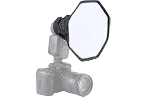 YicDofu 20cm/ 7.8" Octangle Foldable Flash Diffuser Softbox - Professional Light Softener for Speedlight Cameras (Compatible 