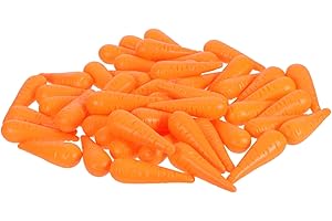 Veemoon 50pcs Plastic Fake Carrot Nose for Snowman DIY Craft Small Sturdy Orange Nose Props for Winter