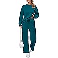 PRETTYGARDEN Women's 2 Piece Outfits 2025 Winter Long Sleeve Pullover Tops And Long Pants Lounge Sets Tracksuit