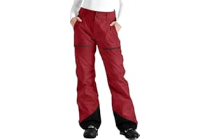 Snow Pants Womens Ski Hiking Pants Waterproof Outdoor Insulated Softshell Winter Soft Snowboard Pants with Pockets