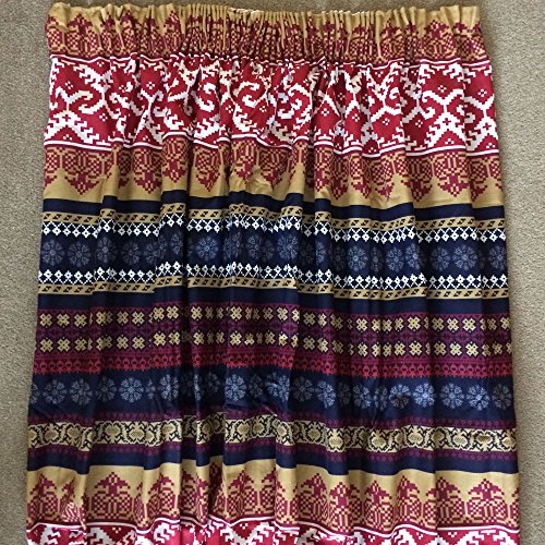 Curtains 66 X 72 168x183cm Pair Of Ethnic Indian Pattern