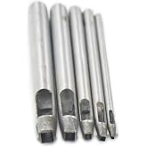 Fujiyuan 5PCS 3mm 4mm 5mm 6mm 7mm Leather Punch Cutter Tool Hollow Square Hole Steel Belt Watch Band Bag Package