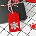 Aneco 150 Pieces Kraft Paper Tags Hang Labels Christmas Tags with 30 Meters Red-and-White Twine for Christmas Wedding Gift Favor DIY Arts and Crafts and Holiday,Snowflake Shape
