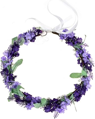 Vividsun Lavender Flower Crown Floral Wreath Headband Photo Props Mix Purple At Amazon Women S Clothing Store