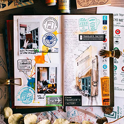 Verichy Travelers Notebook, Leather Lined Journal Leather Travel Journal Refillable Journals for Writing, Gifts, Travelers