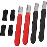 LXUEJIE 4 Pack Garden Tool Sharpener, Pruning Shears Blade Sharpener, Pocket Blade Sharpeners, Mini Portable Quick Edge Sharpening Multipurpose Usage Knife Sharpeners for Hedge Shears, Sickle, Scissor