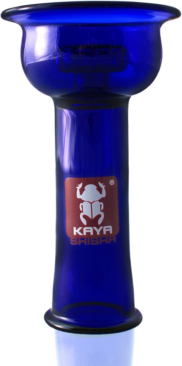 Kaya Shisha Disc-4tex Glass Bowl Blue Tazón de Vidrio Azul para el Tabaco