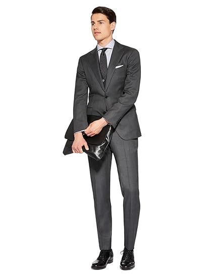 Dressvip Costume Homme Pour Mariage Couleur Unie Gris