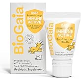 BioGaia Immune Active Baby Probiotic Drops + Vitamin D | for Babies & Toddlers 0-36 Months | Supports Digestive & Immune Health | Allergen, Dairy, Soy & Gluten Free | Backed by 30 Years of Research