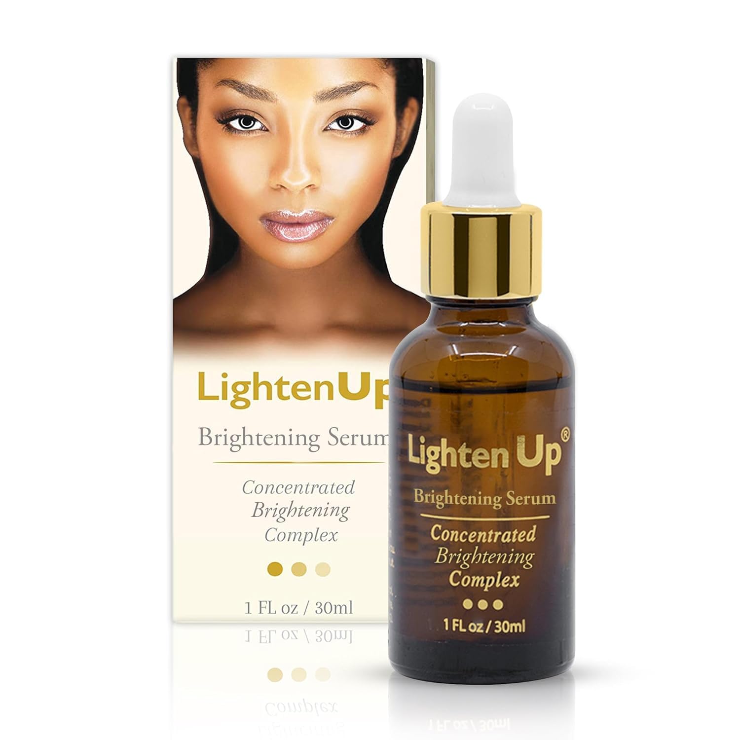 LightenUp Skin Brightening Serum - 30ml / - with Argan Oil, Shea Butter and Alpha Arbutin