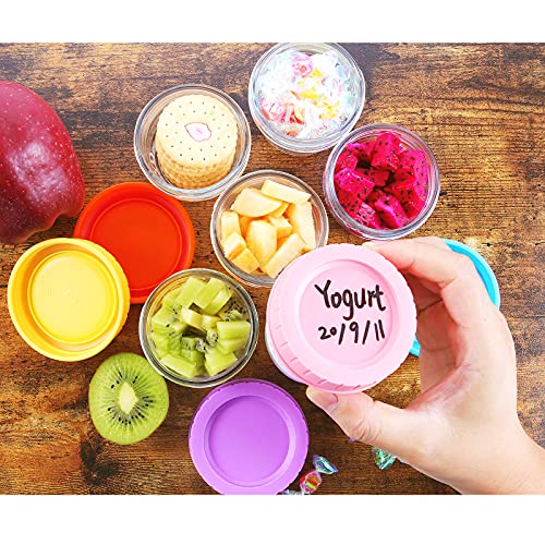 OYSIR Glass Baby Food Storage Containers,12 Pcs,4 oz Baby Jars with