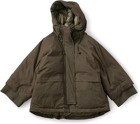 Amazon Sunny Clouds テントシルエットのダウンジャケット レディース カーキ コート ジャケット 通販