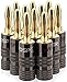 FosPower Banana Plugs 6 Pairs / 12 pcs, Closed Screw 24K Gold Plated Banana Speaker Plug Connectors for Speaker Wire, Wall Plate, Home Theater, Audio/Video Receiver, Amplifiers and Sound Systems primary