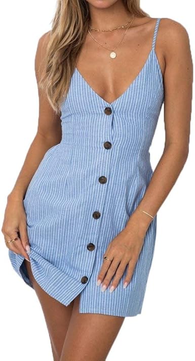 casual dress with buttons down the back