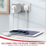 Invero 3 Way Multi Socket Plug Splitter Adapter 13A Fuse UK Mains Wall Power view 5