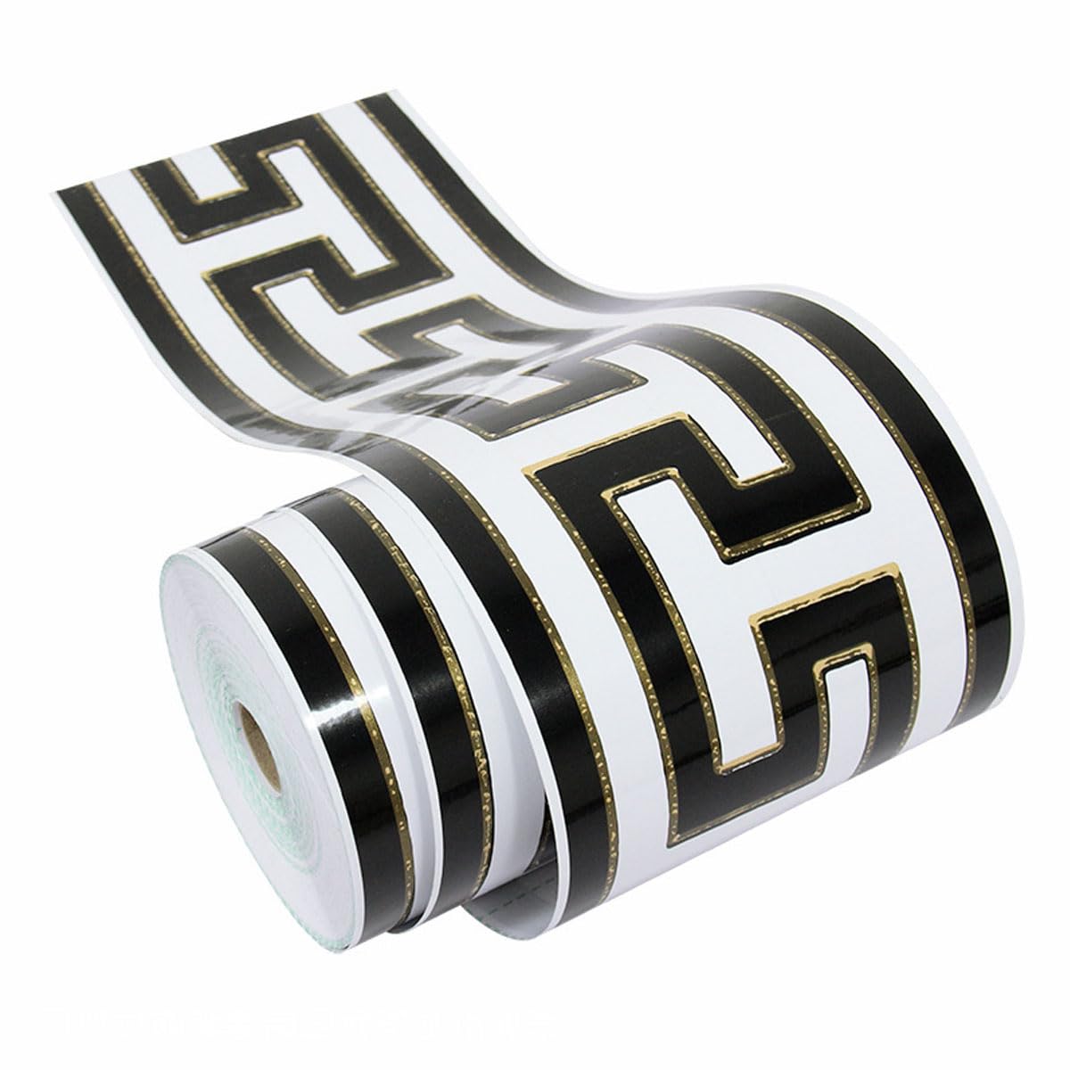 GKKBUFF Modern Geometric Wall Covering PVC Wallpaper Border Borders Stickers Border Decortaive Tile Stickers Kitchen Cabinet Toilet Border for Ceiling/Corner/Mirror/Furniture/Door/Wardrobe/Home Decor