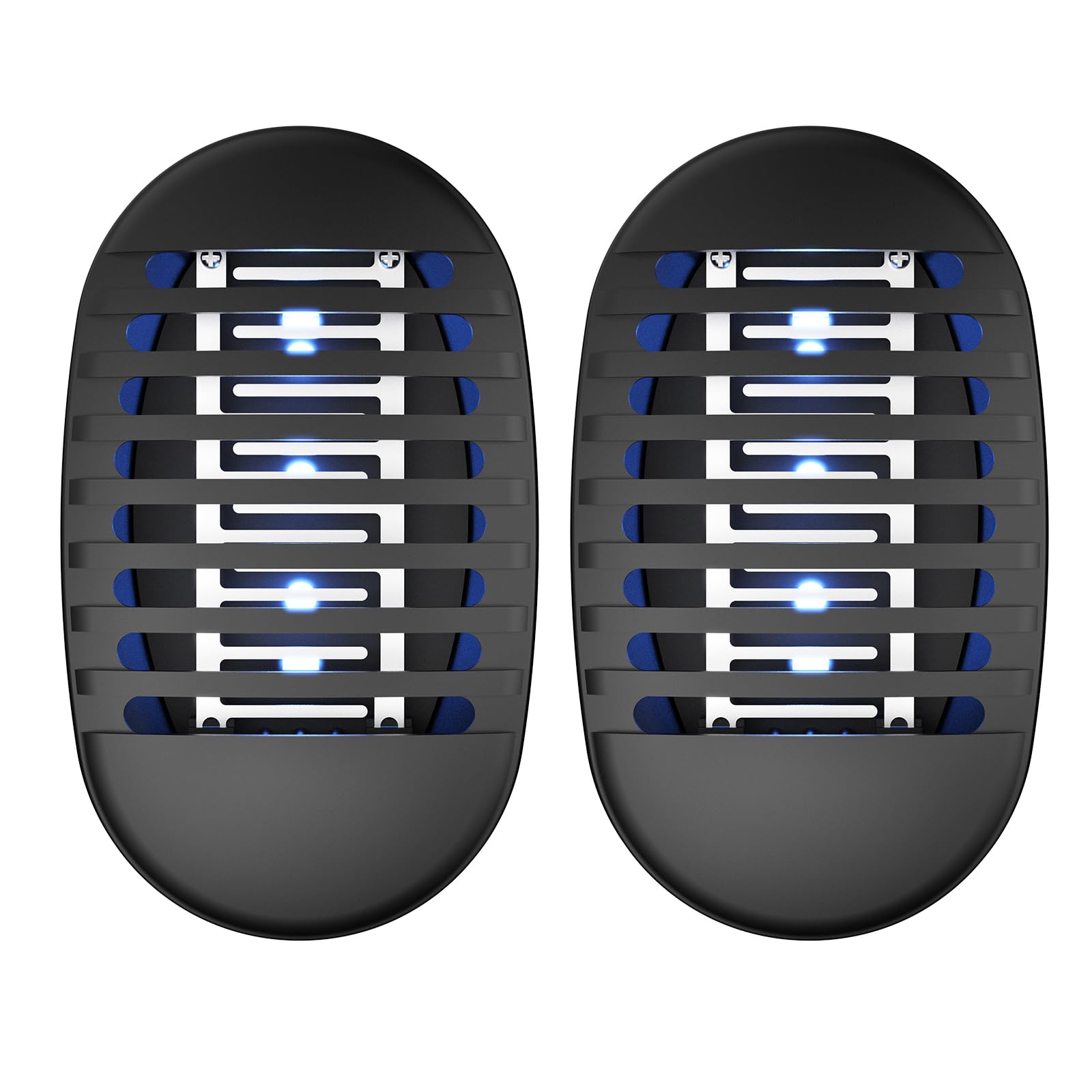 Mosquito Killer Lamp, Fly Zapper with UV Light, Powerful Electric Mosquito Bug Zapper with Cleaning Brush, Plug in Mosquito Pest Repellent for Home, Bedroom, Kitchen, Office, Indoor, Black-2 Pack