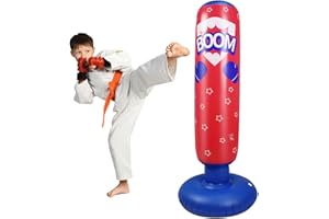 SUNSHINE-MALL Punching Bag for Kids, Free Standing Boxing Bag for Bounce Back Focus Punching Bag for Practicing Karate, Taekwondo, De-Stress Boxing Bag for Kids.