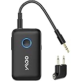 YMOO Bluetooth 5.3 Transmitter Receiver, 2-in-1 Wireless Bluetooth Adapter, 3.5mm Low Latency Audio Adapter, Bluetooth Transm