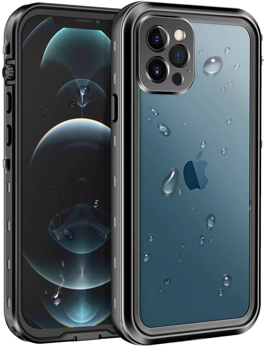 AICase iPhone 12 Pro Waterproof Case, Full Body Clear Case with Built-in Screen Protector, Shockproof Dustproof IP68 Waterproof Case for iPhone 12 Pro 6.1'' — image 1