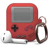 elago AW5 Compatible with AirPods Case 1 & 2, Classic Game Player Design Case with Keychain, Durable Silicone Construction (R